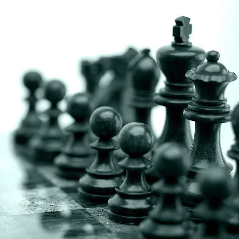 La estrategia del marketing de contenidos representada como una partida de ajedrez